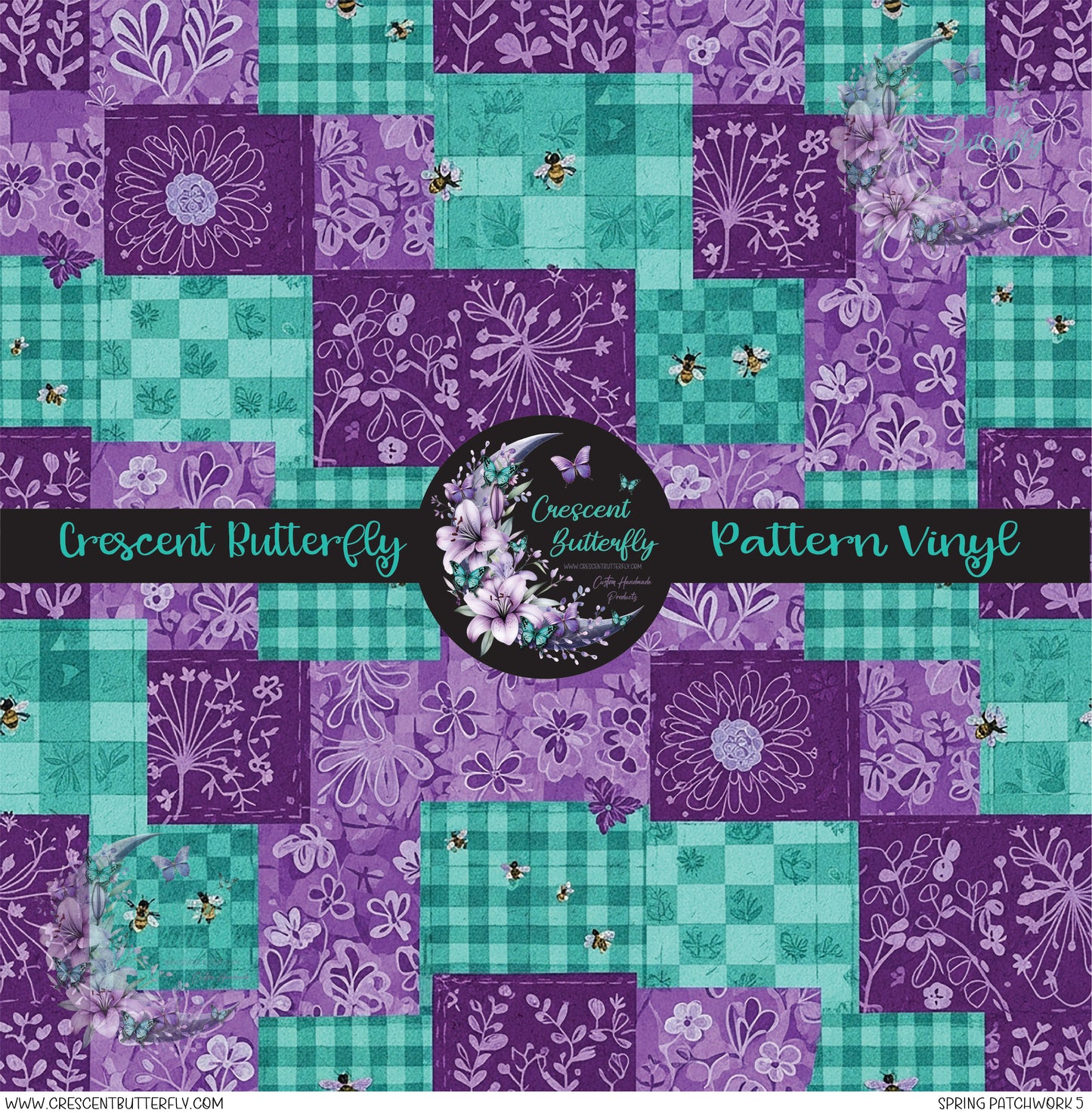 Spring Patchwork 5 Printed Vinyl Sheet/Wrap