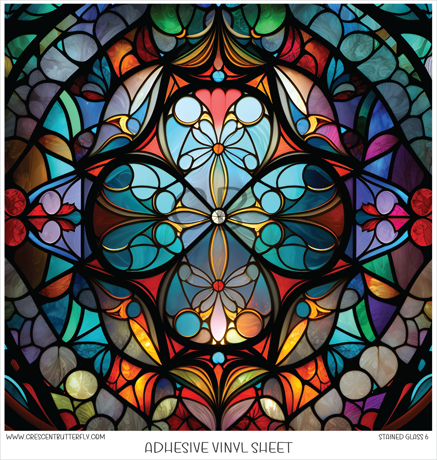 Stained Glass 6 Printed Vinyl Sheet/Wrap