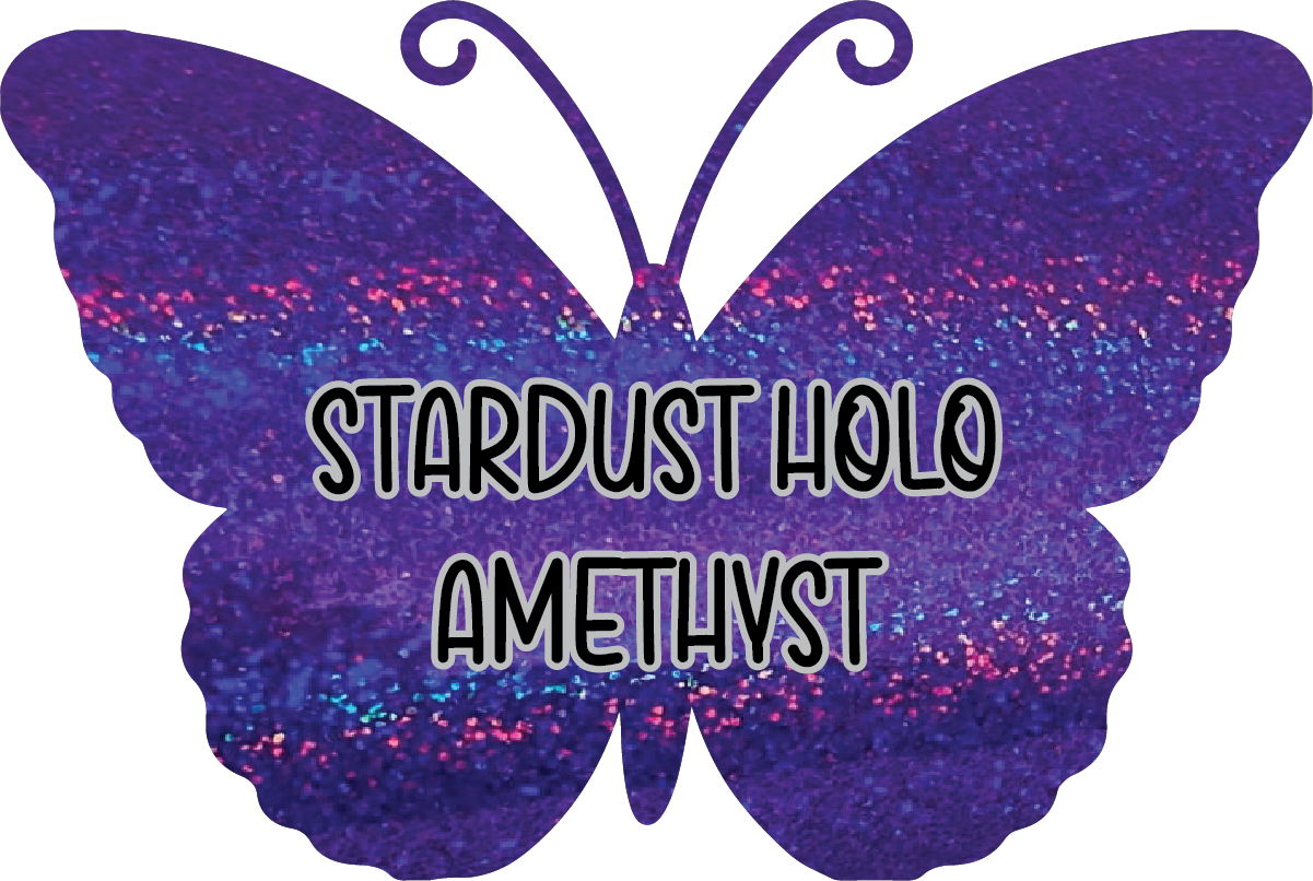Stardust Holo Amethyst Pre-Cut Pinstripe Vinyl Sheet