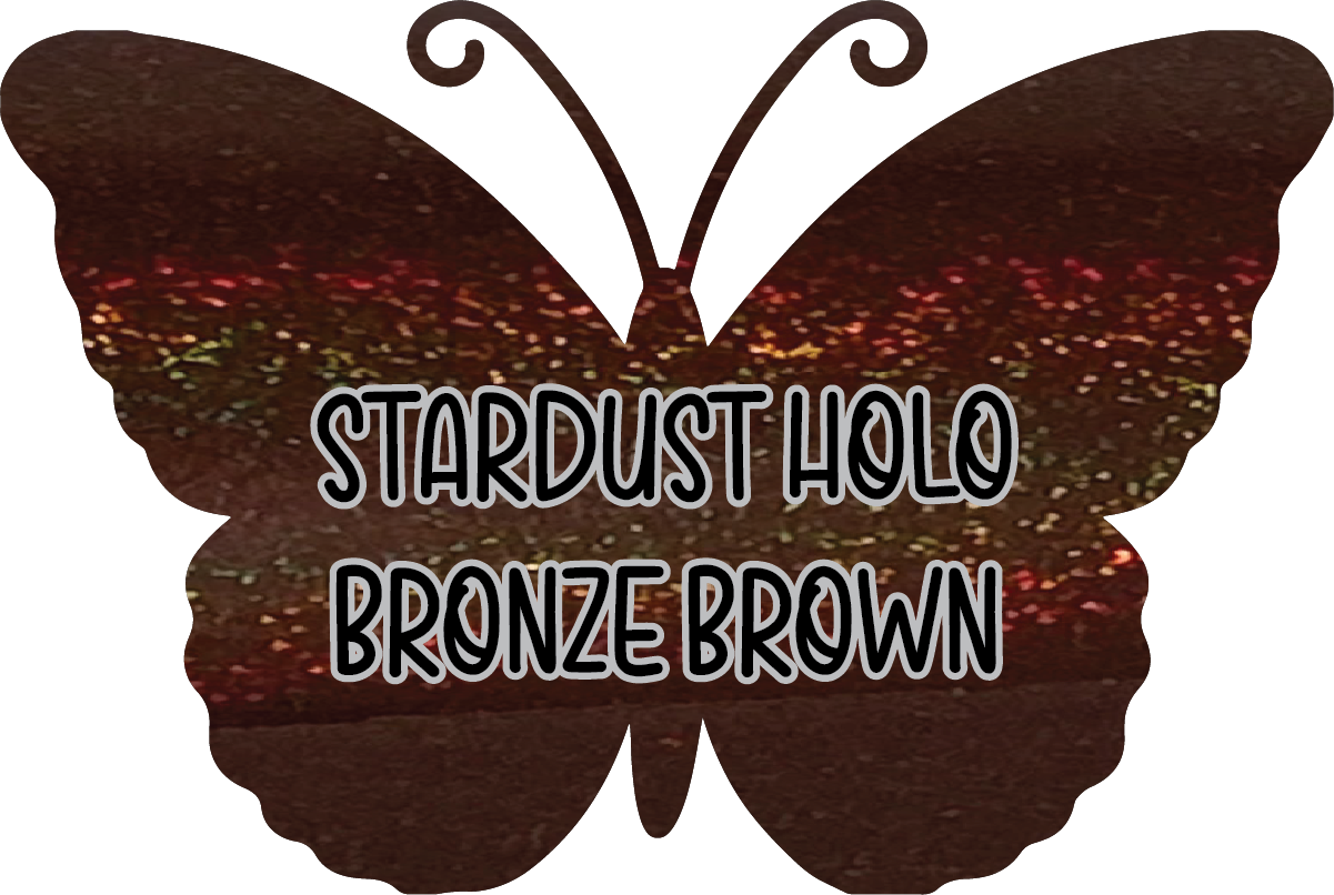 Stardust Holographic Bronze Brown Pre-Cut Pinstripe Vinyl Sheet