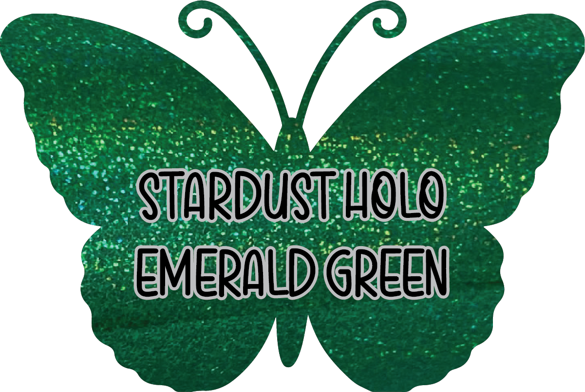 Stardust Holo Emerald Green Pre-Cut Pinstripe Vinyl Sheet