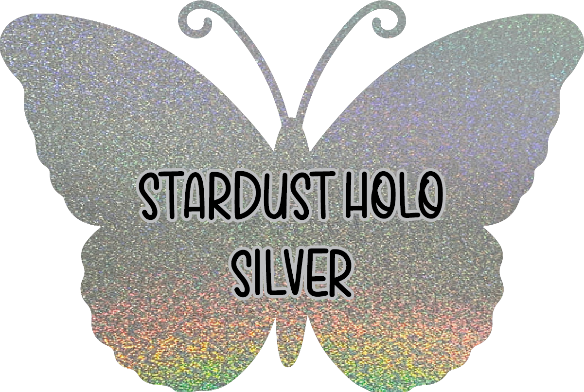Stardust Holo Silver Pre-Cut Pinstripe Vinyl Sheet