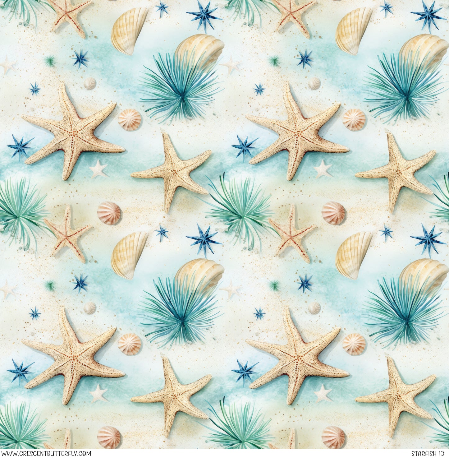 Starfish 15 Printed Vinyl Sheet-Tumbler Wrap