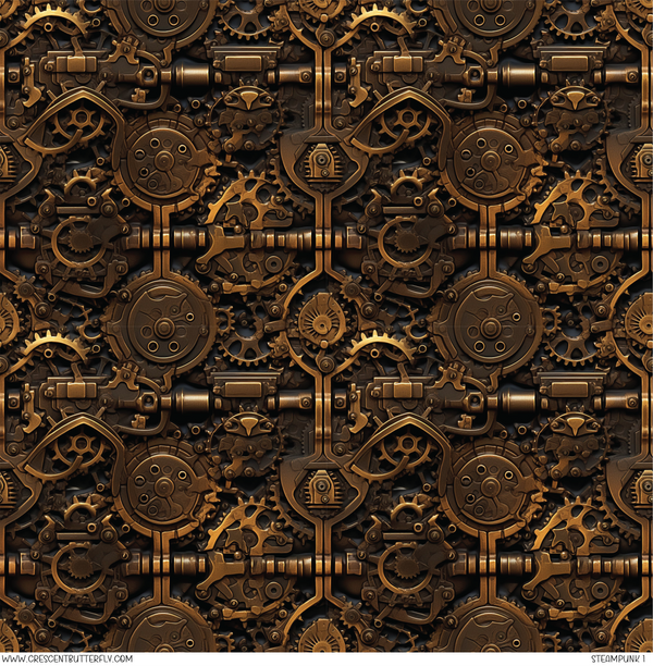 Steampunk 1 Pattern Vinyl Sheet/Wrap – Crescent Butterfly Design Co.