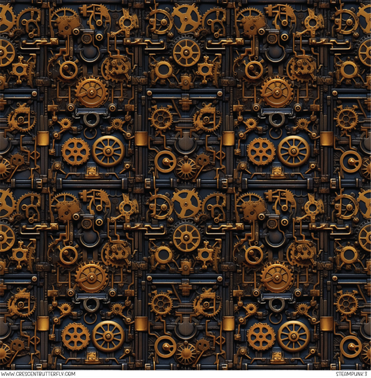 Steampunk 3 Pattern Vinyl Sheet/Wrap