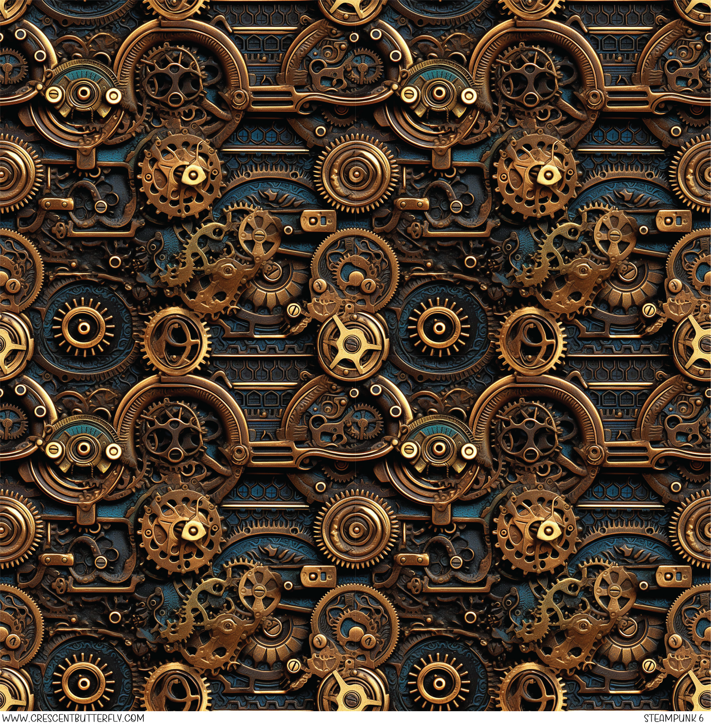 Steampunk 6 Pattern Vinyl Sheet/Wrap