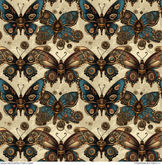 Steampunk Butterfly 11 Printed Vinyl Sheet/Wrap