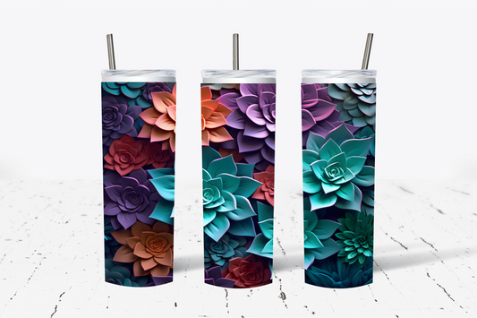 Succulents 2 3D Sublimation Tumbler