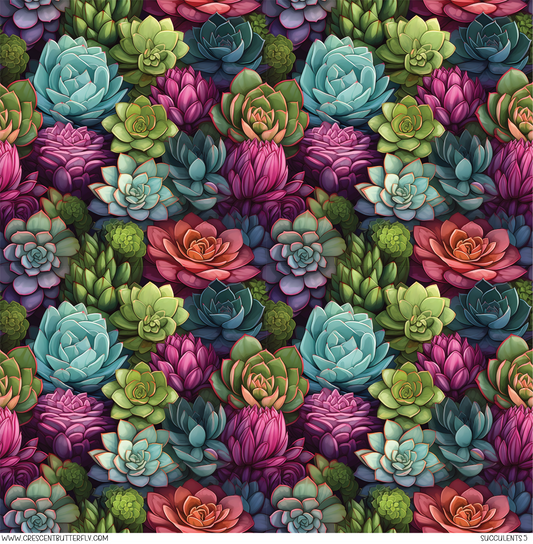 Succulents 5 Printed Vinyl Sheet/Wrap