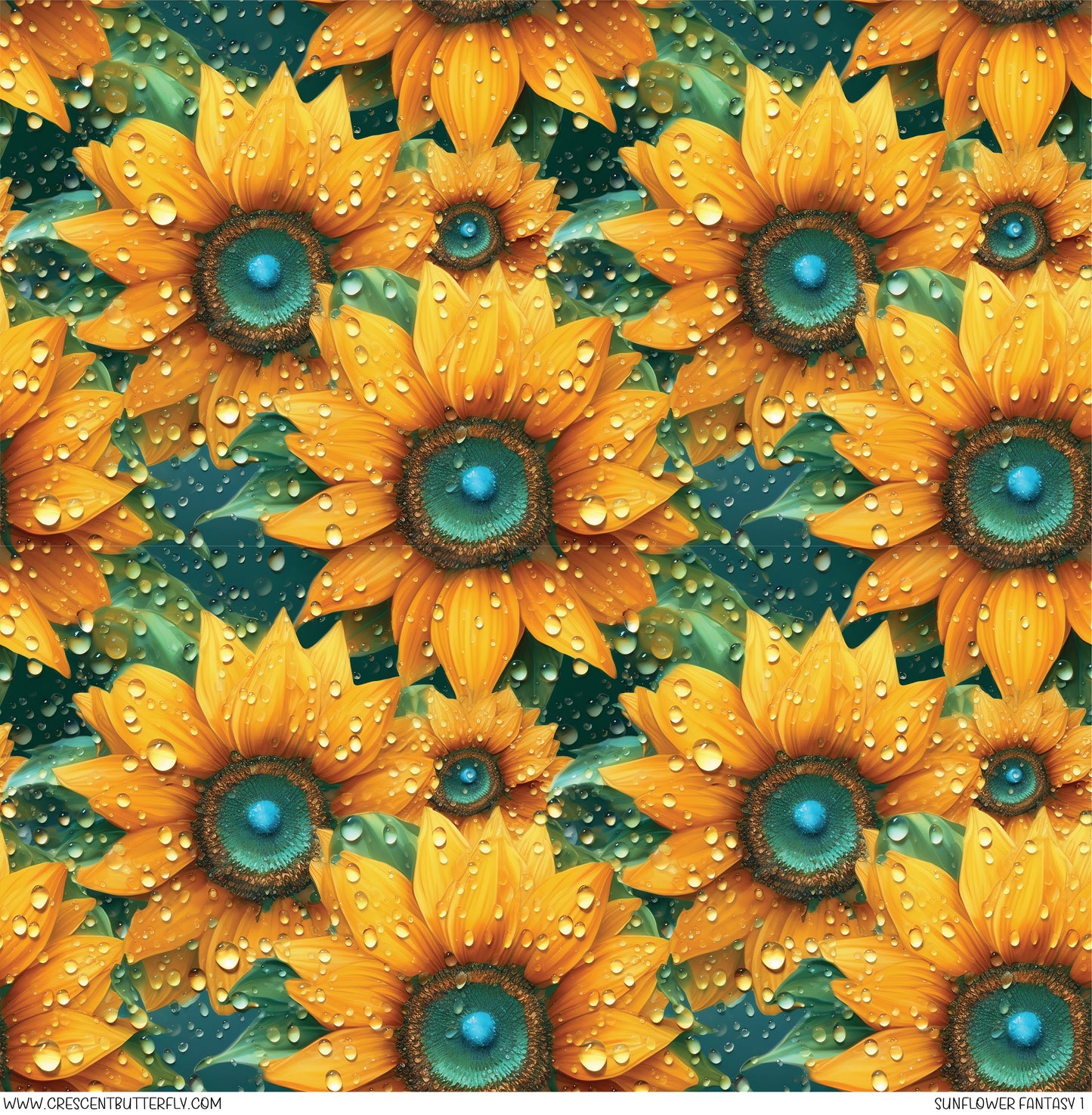 Sunflower Fantasy 1 Printed Vinyl Sheet-Tumbler Wrap