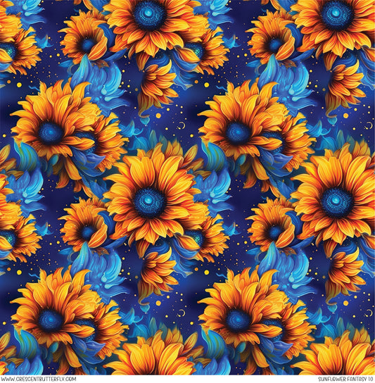 Sunflower Fantasy 10 Printed Vinyl Sheet-Tumbler Wrap