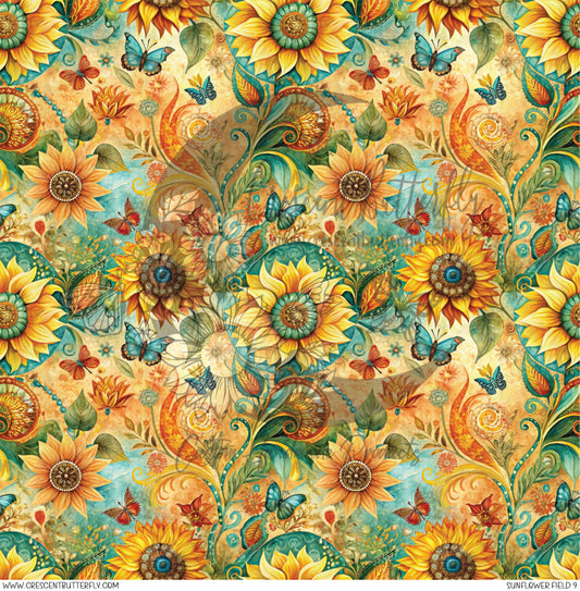 Sunflower Field 9 Printed Vinyl Sheet/Wrap