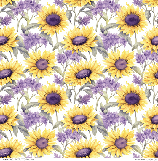 Sunflower Lavender Printed Vinyl Sheet/Wrap