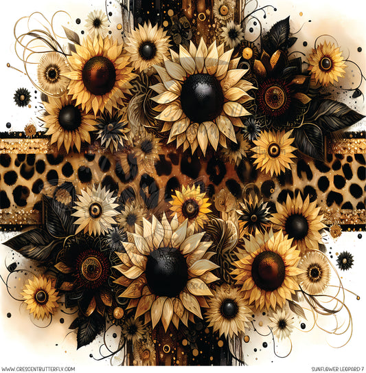 Sunflower Leopard 7 Printed Vinyl Sheet/Wrap