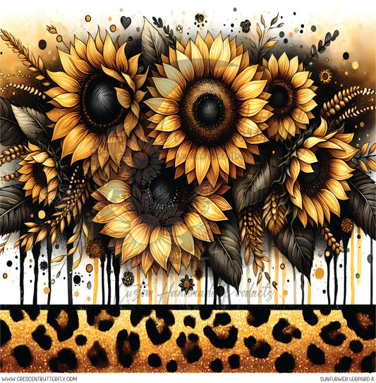 Sunflower Leopard 8 Printed Vinyl Sheet/Wrap