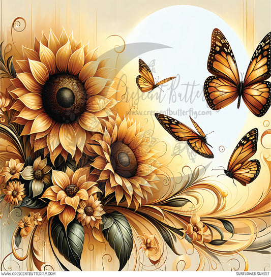 Sunflower Sunset Printed Vinyl Sheet/Wrap
