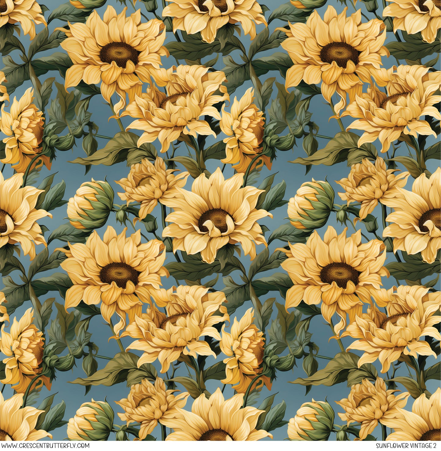 Sunflower Vintage 2 Printed Vinyl Sheet/Wrap