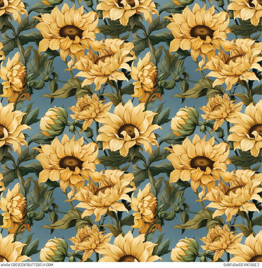 Sunflower Vintage 2 Printed Vinyl Sheet/Wrap