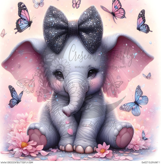 Sweet Elephant 1 Printed Vinyl Sheet/Wrap
