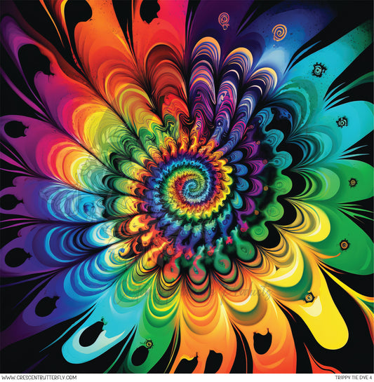 Trippy Tie Dye 4 Printed Vinyl Sheet/Wrap