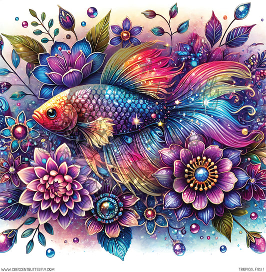Tropical Fish 1 Printed Vinyl Sheet/Wrap
