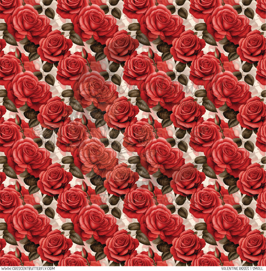 Valentine Roses 1 Small Printed Vinyl Sheet/Wrap