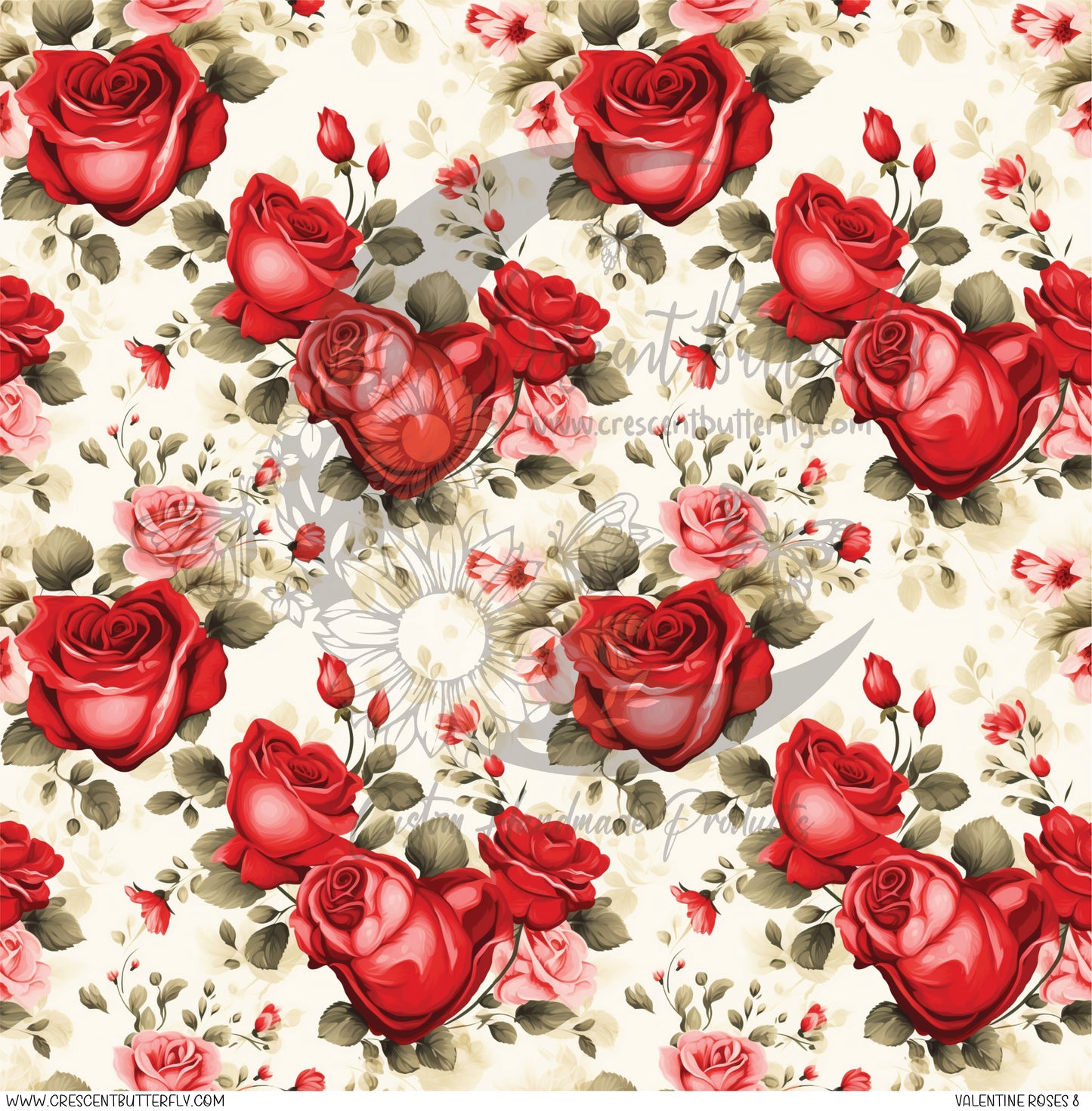 Valentine Roses 8 Printed Vinyl Sheet/Wrap