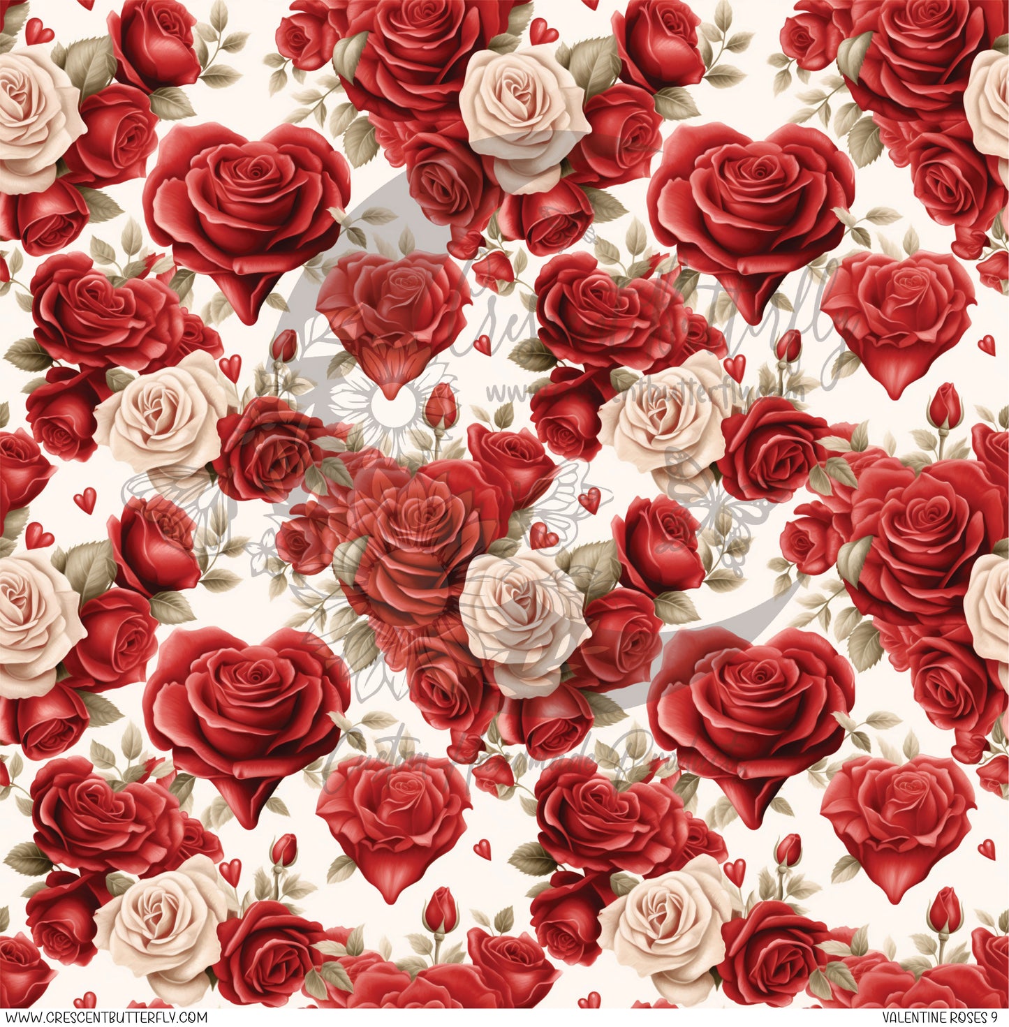 Valentine Roses 9 Printed Vinyl Sheet/Wrap