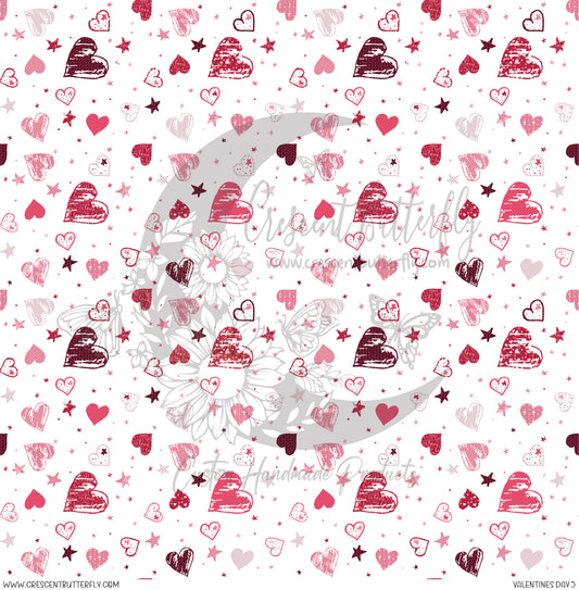 Valentines Day 5 Printed Vinyl Sheet/Wrap
