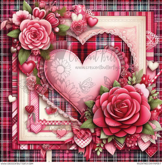 Valentines Day Paper 7 Printed Vinyl Sheet/Wrap