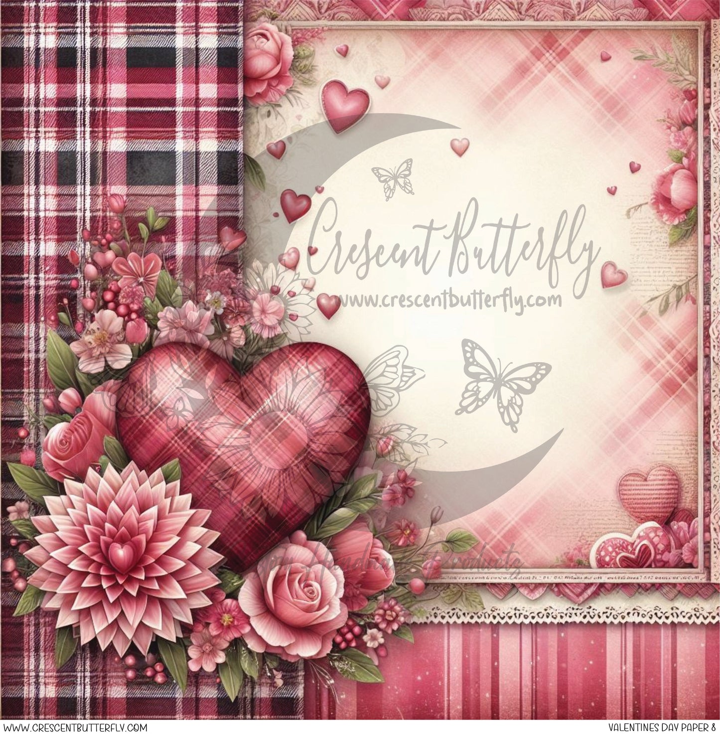 Valentines Day Paper 8 Printed Vinyl Sheet/Wrap