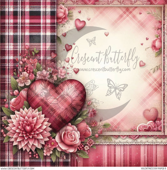 Valentines Day Paper 8 Printed Vinyl Sheet/Wrap