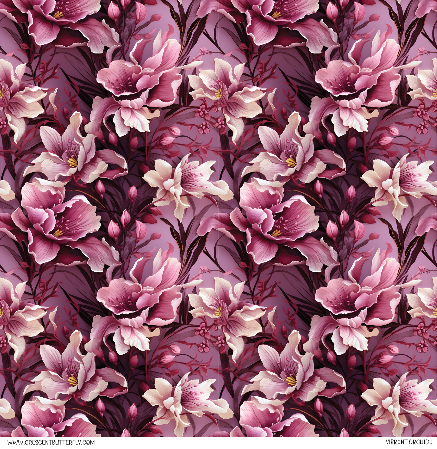 Vibrant Orchids Vinyl Sheet/Wrap