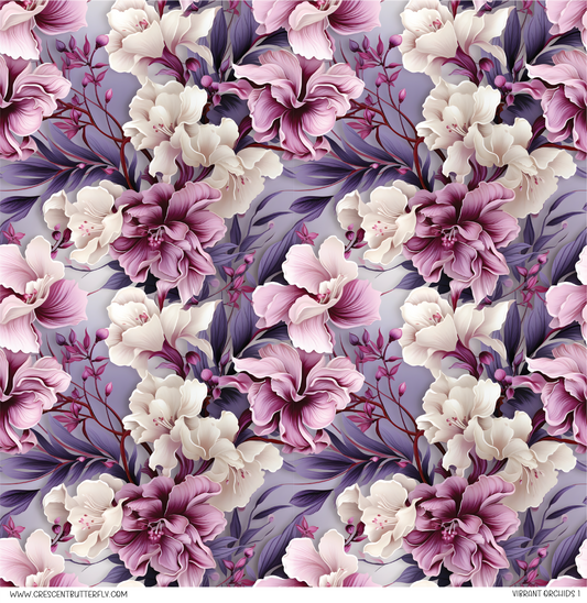 Vibrant Orchids 1 Vinyl Sheet/Wrap