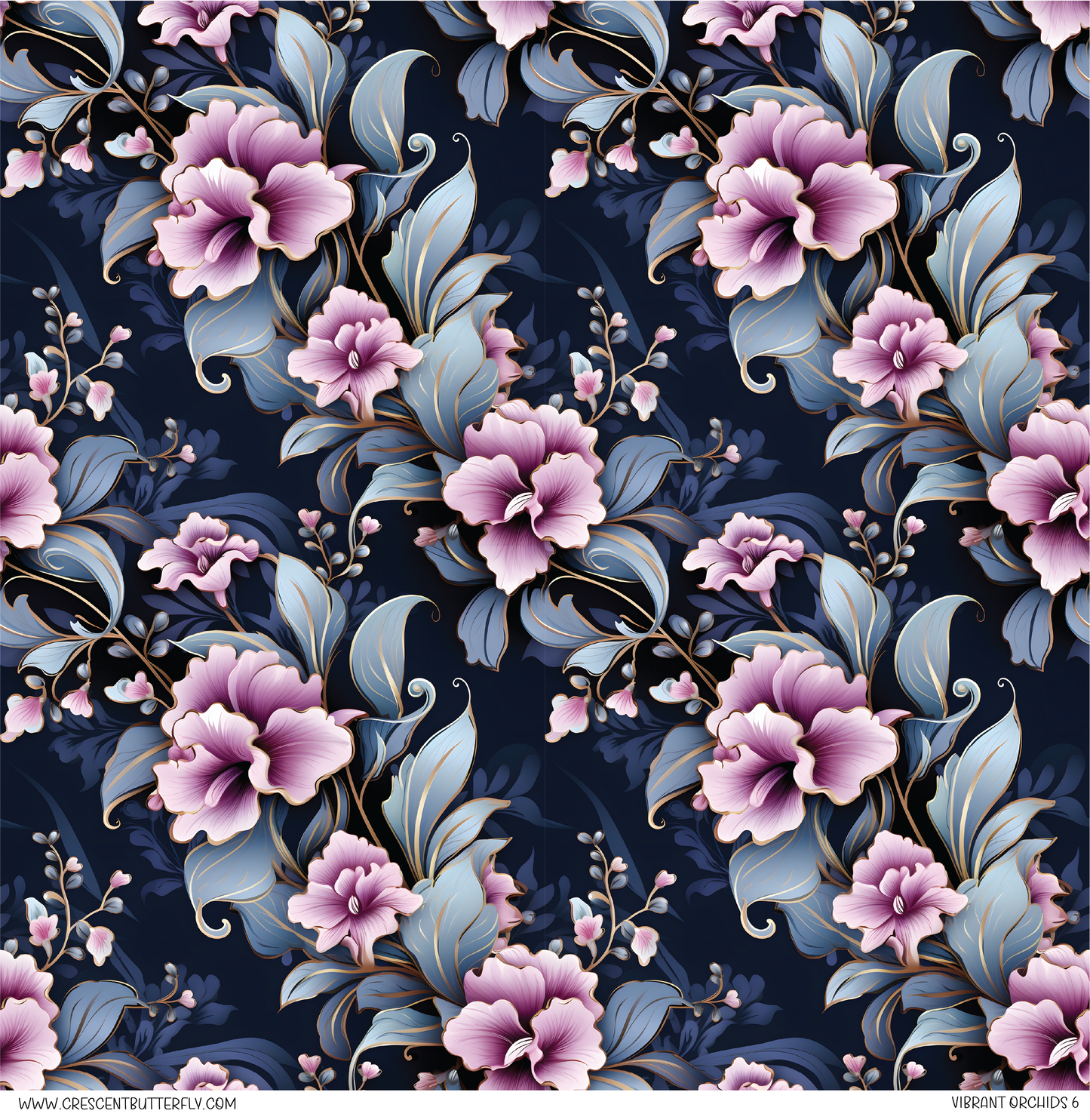 Vibrant Orchids 6 Vinyl Sheet/Wrap