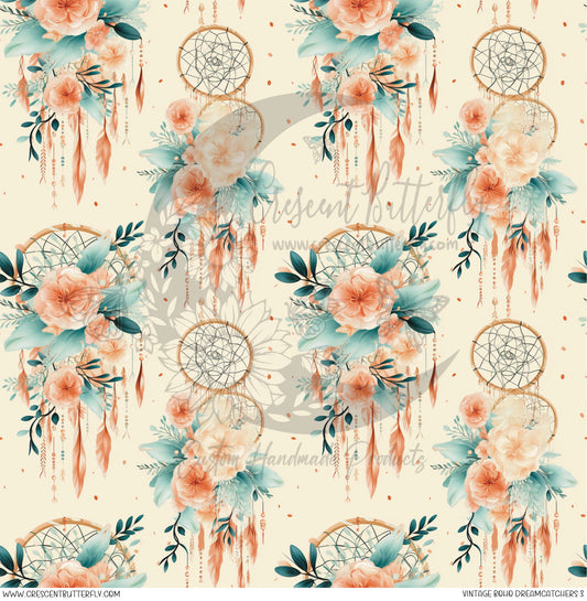Vintage Boho Dreamcatchers 3 Printed Vinyl Sheet/Wrap