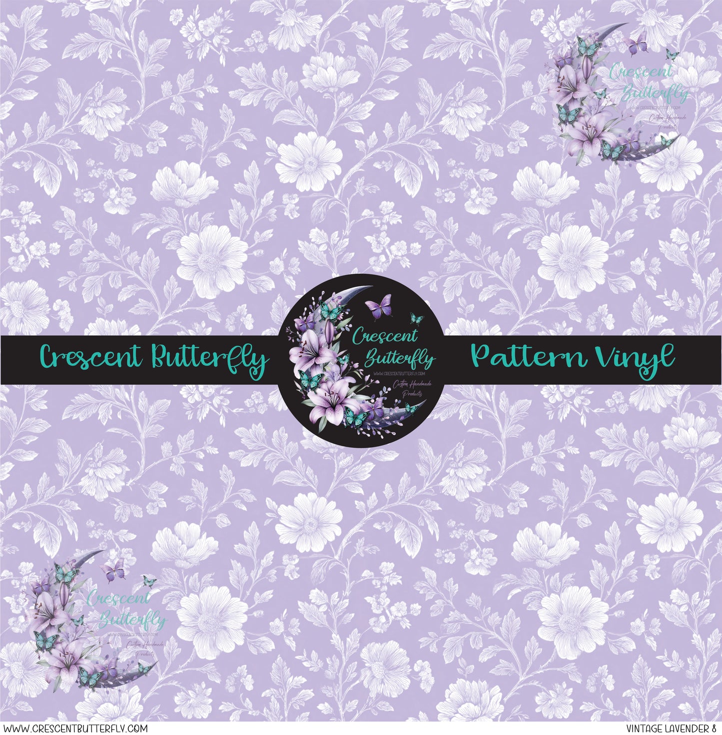 Vintage Lavender 8 Printed Vinyl Sheet/Wrap