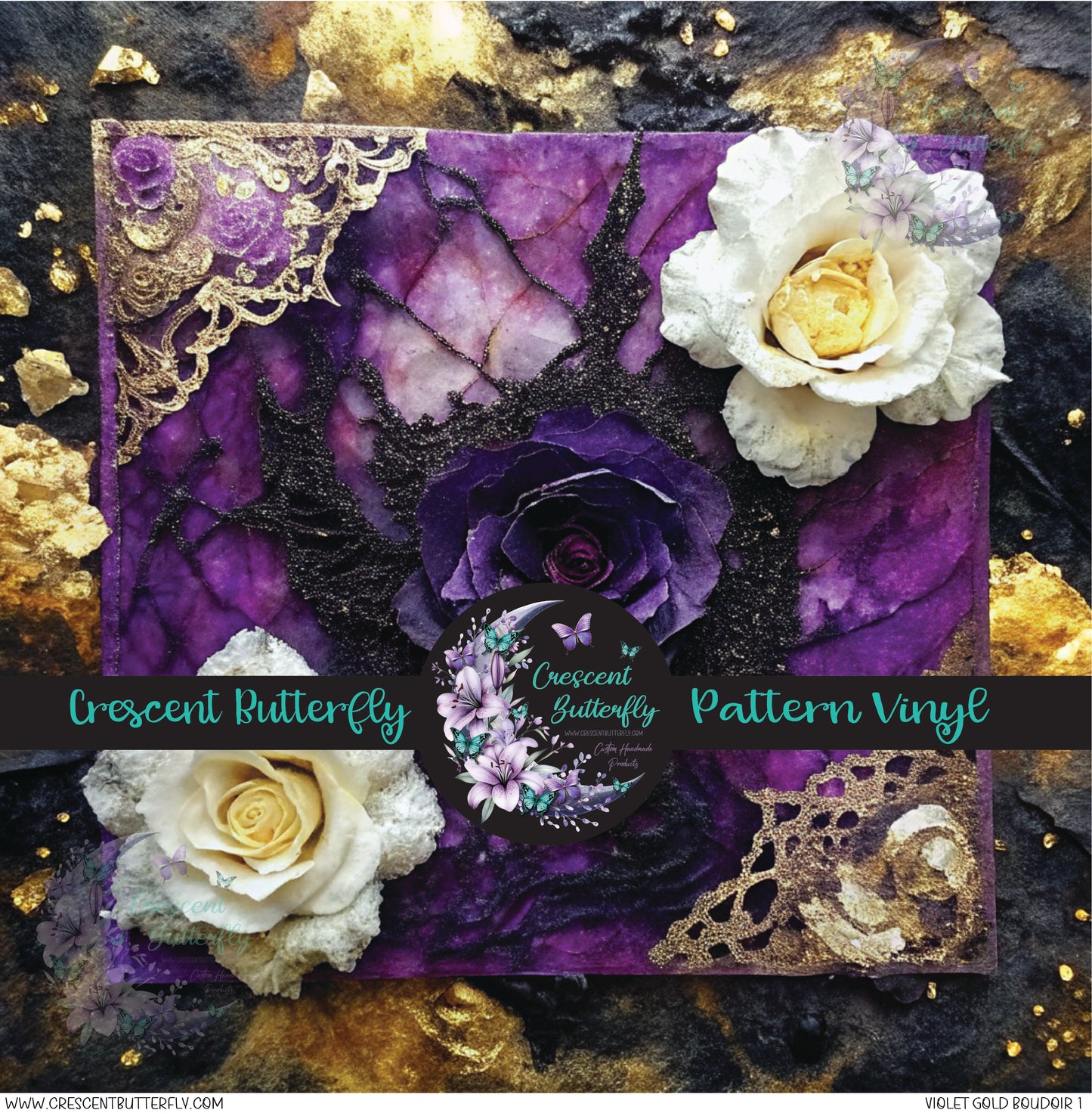 Violet Gold Boudoir 1 Printed Vinyl Sheet/Wrap