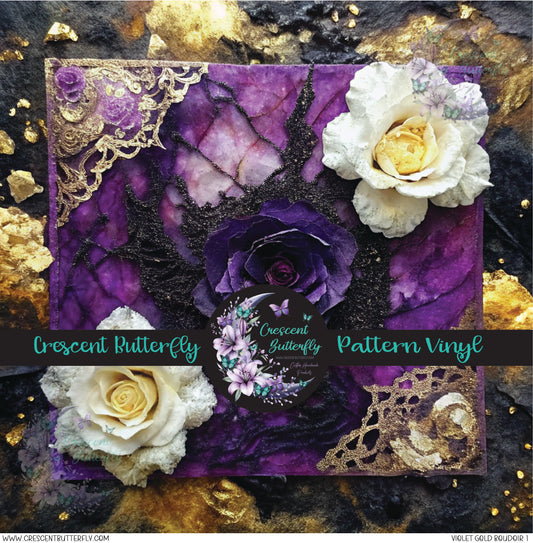 Violet Gold Boudoir 1 Printed Vinyl Sheet/Wrap