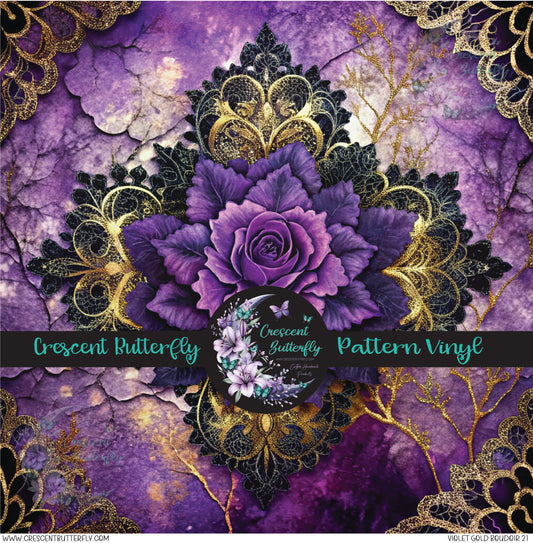 Violet Gold Boudoir 21 Printed Vinyl Sheet/Wrap