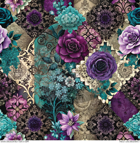 Violet Lace Boudoir 5 Printed Vinyl Sheet/Wrap