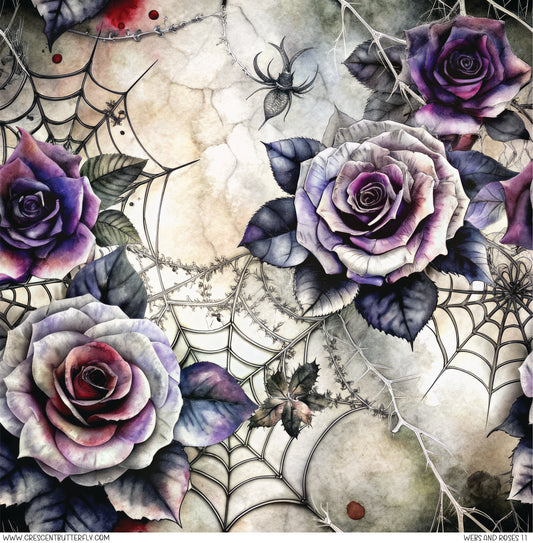 Webs and Roses 11 Printed Vinyl Sheet/Wrap