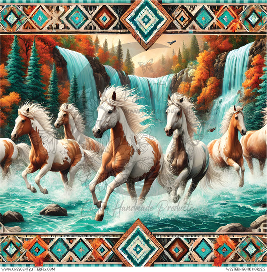 Western Boho Horse 2 Printed Vinyl Sheet/Wrap