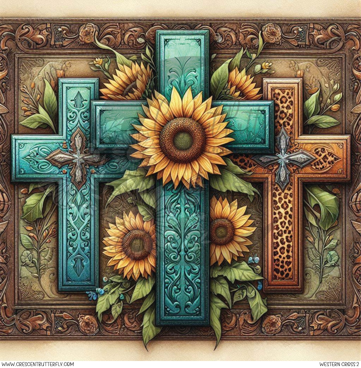 Western Cross 2 Printed Vinyl Sheet/Wrap