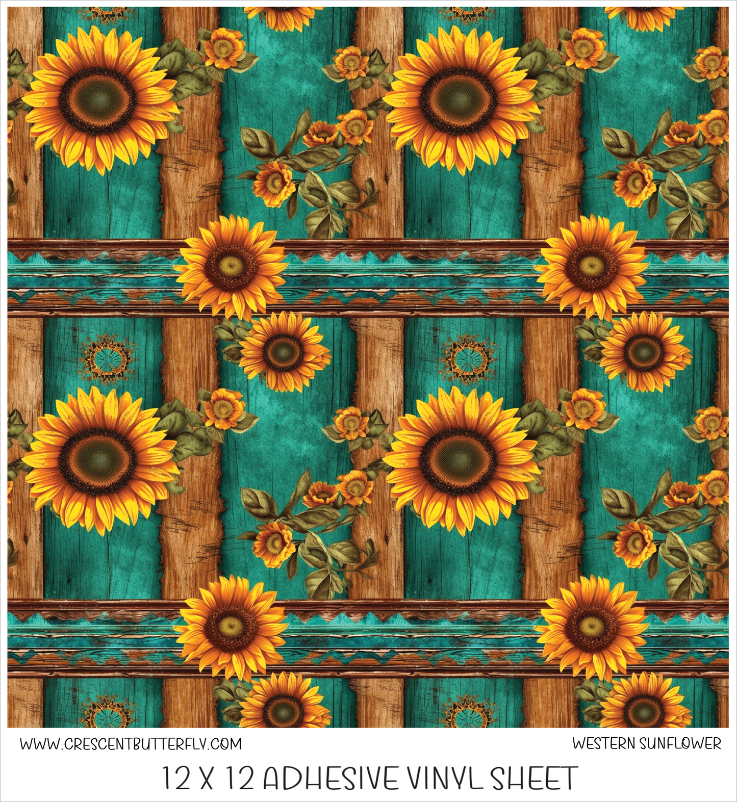 Western Sunflower Printed Vinyl Sheet