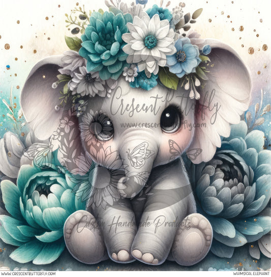 Whimsical Elephant Printed Vinyl Sheet/Wrap