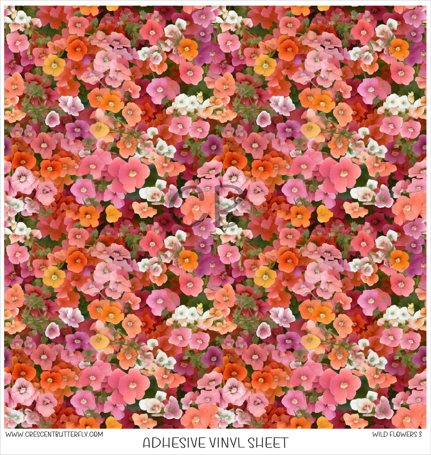 Wild Flowers 3 Printed Vinyl Sheet/Wrap