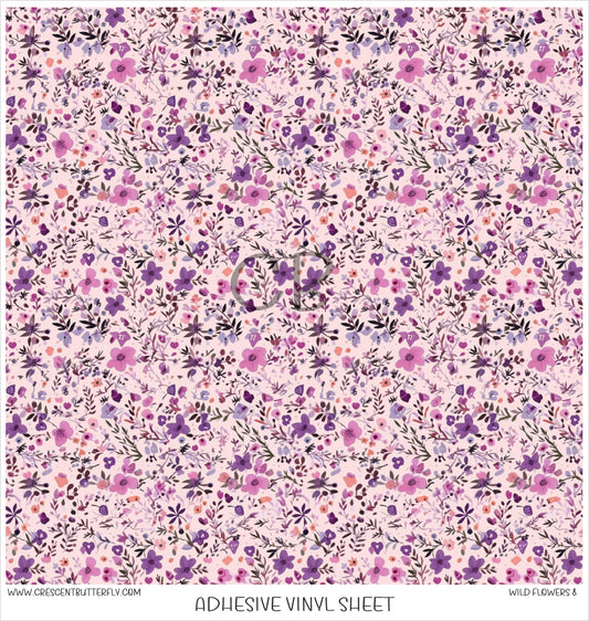 Wild Flowers 8 Printed Vinyl Sheet/Wrap