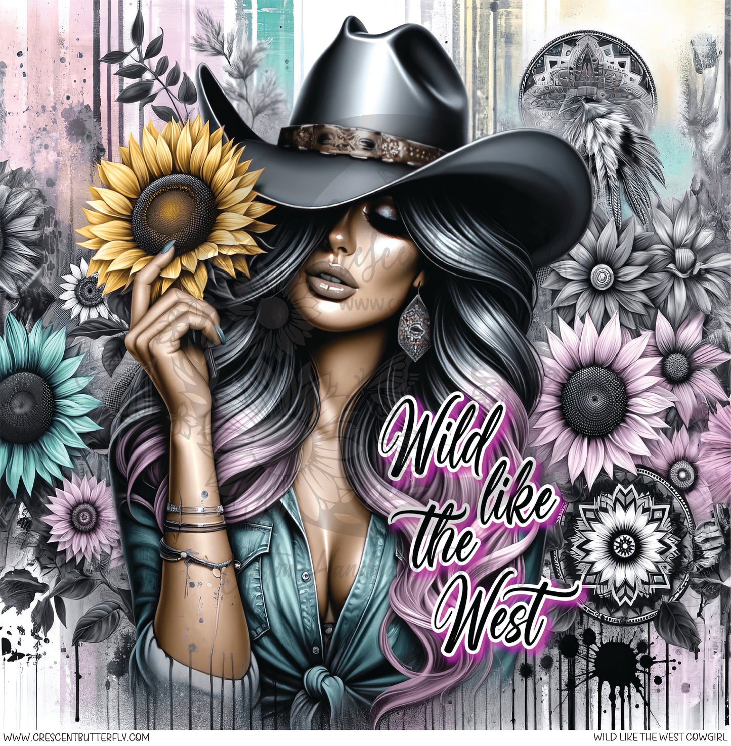Wild Like The West Printed Vinyl Sheet/Wrap