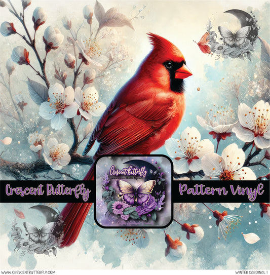 Winter Cardinal 1 Printed Vinyl Sheet/Wrap